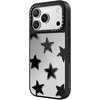 image:imageCASETiFY for iPhone 17 Case  Metallic Glaze MagSafe Compatible  ScratchResistant  Reflective  49 ft Drop Protection  Audio Cassette  Silver On BlackStar Marks