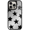 image:imageCASETiFY for iPhone 17 Case  Metallic Glaze MagSafe Compatible  ScratchResistant  Reflective  49 ft Drop Protection  Audio Cassette  Silver On BlackStar Marks