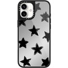 image:imageCASETiFY for iPhone 17 Case  Metallic Glaze MagSafe Compatible  ScratchResistant  Reflective  49 ft Drop Protection  Audio Cassette  Silver On BlackStar Marks
