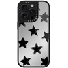 image:imageCASETiFY for iPhone 17 Case  Metallic Glaze MagSafe Compatible  ScratchResistant  Reflective  49 ft Drop Protection  Audio Cassette  Silver On BlackStar Marks