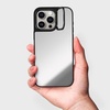 image:imageCASETiFY for iPhone 17 Case  Mirror Compatible with MagSafe  Reflective  49 ft Drop Protection  Silver On BlackSilver On Black with Ring Stand