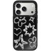 image:imageCASETiFY for iPhone 17 Pro Max Case  Mirror Compatible with MagSafe  Reflective  49 ft Drop Protection  Metallic Ribbon  Black On BlackChrome Doodles