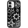 image:imageCASETiFY for iPhone 17 Pro Max Case  Mirror Compatible with MagSafe  Reflective  49 ft Drop Protection  Metallic Ribbon  Black On BlackChrome Doodles