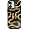 image:imageCASETiFY for iPhone 17 Pro Max Case  Mirror Compatible with MagSafe  Reflective  49 ft Drop Protection  Metallic Ribbon  Black On BlackGold Kingsnake