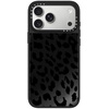 image:imageCASETiFY for iPhone 17 Pro Max Case  Mirror Compatible with MagSafe  Reflective  49 ft Drop Protection  Metallic Ribbon  Black On BlackLacie Leopard