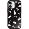 image:imageCASETiFY for iPhone 17 Pro Max Case  Mirror Compatible with MagSafe  Reflective  49 ft Drop Protection  Metallic Ribbon  Black On BlackRabbit Ribbon
