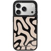 image:imageCASETiFY for iPhone 17 Pro Max Case  Mirror Compatible with MagSafe  Reflective  49 ft Drop Protection  Metallic Ribbon  Black On BlackTan Abstract Shapes