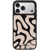 image:imageCASETiFY for iPhone 17 Pro Max Case  Mirror Compatible with MagSafe  Reflective  49 ft Drop Protection  Metallic Ribbon  Black On BlackTan Abstract Shapes