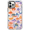 image:imageCASETiFY Ultra Impact Case for iPhone 12  iPhone 12 Pro  Retro Boho Hippie Flowers 60s  70s Floral Pattern on Clear Background  Clear Frost  Enhanced Corners  115 ft 5X Militray Grade Drop Protection  retro boho hippie flowers 60s  70s floral pa  Glossy FrostMagic Mushrooms
