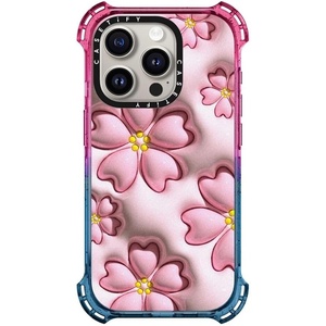 image:imageCASETiFY for iPhone 15 Pro Case  Bounce Compatible with MagSafe  Shockproof  213 ft 6x Military Grade Drop Protection  Bee in the Flowers by Papio Press  Cotton CandySakura
