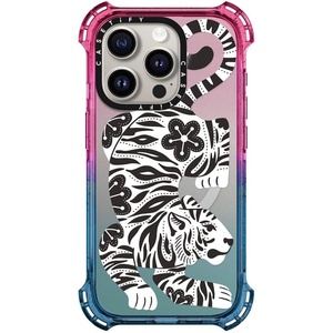 image:imageCASETiFY for iPhone 15 Pro Case  Bounce Compatible with MagSafe  Shockproof  213 ft 6x Military Grade Drop Protection  Bee in the Flowers by Papio Press  Cotton CandySilver Tiger