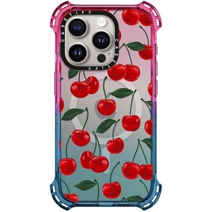 image:imageCASETiFY for iPhone 15 Pro Case  Bounce Compatible with MagSafe  Shockproof  213 ft 6x Military Grade Drop Protection  Bee in the Flowers by Papio Press  Cotton Candyvibrant red cherry pattern