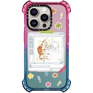 image:imageCASETiFY for iPhone 15 Pro Case  Bounce Compatible with MagSafe  Shockproof  213 ft 6x Military Grade Drop Protection  Bee in the Flowers by Papio Press  Cotton CandyHardworking Cat