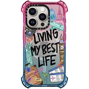 image:imageCASETiFY for iPhone 15 Pro Case  Bounce Compatible with MagSafe  Shockproof  213 ft 6x Military Grade Drop Protection  Bee in the Flowers by Papio Press  Cotton CandyTravel Lover