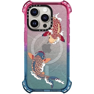 image:imageCASETiFY for iPhone 15 Pro Case  Bounce Compatible with MagSafe  Shockproof  213 ft 6x Military Grade Drop Protection  Bee in the Flowers by Papio Press  Cotton CandyKoi Fish Japanese Tattoo