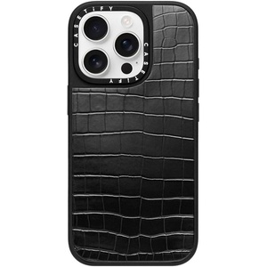 image:imageCASETiFY for iPhone 16 Pro Max Case  Croc Compatible with MagSafe Black  Embossed Texture  49 ft Drop Protection  Black CrocBlack