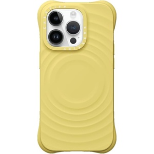 image:imageCASETiFY for iPhone 16 Pro Max Case  Ripple Compatible with MagSafe  Silicone  Wave Textured  66 ft 2X Military Grade Drop Protection  JadeButtercream Yellow