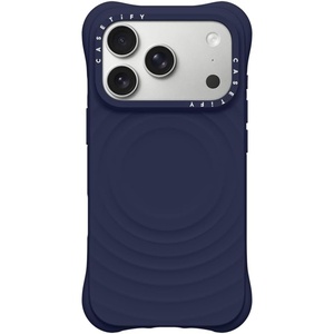 image:imageCASETiFY for iPhone 16 Pro Max Case  Ripple Compatible with MagSafe  Silicone  Wave Textured  66 ft 2X Military Grade Drop Protection  JadeNavy Blue