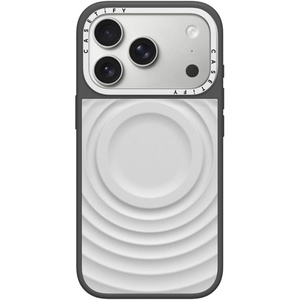 image:imageCASETiFY for iPhone 16 Pro Max Case  Ripple Compatible with MagSafe  Silicone  Wave Textured  66 ft 2X Military Grade Drop Protection  JadeSilver On Grey