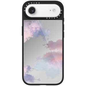 image:imageCASETiFY for iPhone 17 Case  Metallic Glaze MagSafe Compatible  ScratchResistant  Reflective  49 ft Drop Protection  Audio Cassette  Silver On BlackClouds