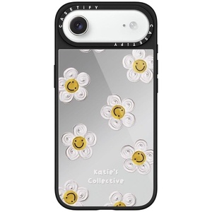 image:imageCASETiFY for iPhone 17 Case  Metallic Glaze MagSafe Compatible  ScratchResistant  Reflective  49 ft Drop Protection  Audio Cassette  Silver On BlackDaisy by Katies Collective
