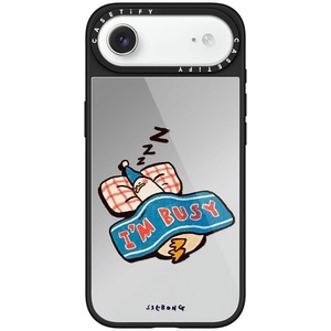 image:imageCASETiFY for iPhone 17 Case  Metallic Glaze MagSafe Compatible  ScratchResistant  Reflective  49 ft Drop Protection  Audio Cassette  Silver On BlackIm so busy