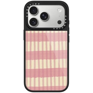 image:imageCASETiFY for iPhone 17 Pro Max Case  Glaze Compatible with MagSafe  Scratch Resistant  PeelProof Print  49 ft 1X Military Grade Drop Protection  Strawberry slices  Soft Blush  BlackPink Summer Stripes