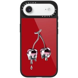 image:imageCASETiFY for iPhone 17 Pro Max Case  Glaze Compatible with MagSafe  Scratch Resistant  PeelProof Print  49 ft 1X Military Grade Drop Protection  Strawberry slices  Soft Blush  BlackChrome Cherry