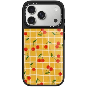 image:imageCASETiFY for iPhone 17 Pro Max Case  Glaze Compatible with MagSafe  Scratch Resistant  PeelProof Print  49 ft 1X Military Grade Drop Protection  Strawberry slices  Soft Blush  BlackCherry Plaid