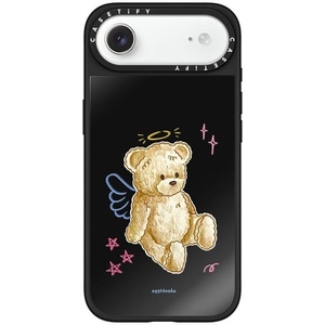 image:imageCASETiFY for iPhone 17 Pro Max Case  Mirror Compatible with MagSafe  Reflective  49 ft Drop Protection  Metallic Ribbon  Black On BlackAngel Teddy Bear