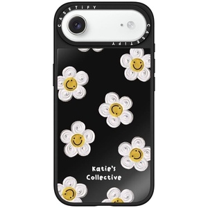 image:imageCASETiFY for iPhone 17 Pro Max Case  Mirror Compatible with MagSafe  Reflective  49 ft Drop Protection  Metallic Ribbon  Black On BlackDaisy