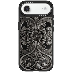 image:imageCASETiFY for iPhone 17 Pro Max Case  Mirror Compatible with MagSafe  Reflective  49 ft Drop Protection  Metallic Ribbon  Black On BlackFrame