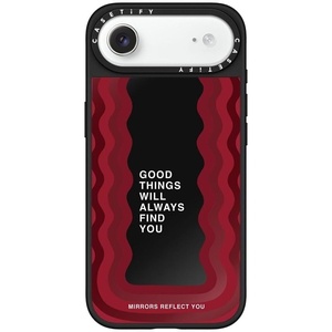 image:imageCASETiFY for iPhone 17 Pro Max Case  Mirror Compatible with MagSafe  Reflective  49 ft Drop Protection  Metallic Ribbon  Black On BlackGood Things