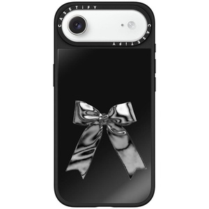 image:imageCASETiFY for iPhone 17 Pro Max Case  Mirror Compatible with MagSafe  Reflective  49 ft Drop Protection  Metallic Ribbon  Black On BlackMetallic Ribbon