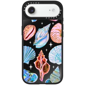 image:imageCASETiFY for iPhone 17 Pro Max Case  Mirror Compatible with MagSafe  Reflective  49 ft Drop Protection  Metallic Ribbon  Black On BlackSeashell