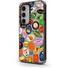 image:imageCASETiFY for Galaxy S25 Case  Impact  82 ft 4x Military Grade Drop Protection  Chrome Doodles  BlackFruit Stickers