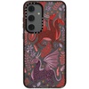 image:imageCASETiFY for Galaxy S25 Case  Impact  82 ft 4x Military Grade Drop Protection  Chrome Doodles  BlackRed Dragon Mythical Magic