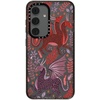 image:imageCASETiFY for Galaxy S25 Case  Impact  82 ft 4x Military Grade Drop Protection  Chrome Doodles  BlackRed Dragon Mythical Magic