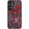 image:imageCASETiFY for Galaxy S25 Case  Impact  82 ft 4x Military Grade Drop Protection  Chrome Doodles  BlackRed Dragon Mythical Magic