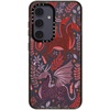 image:imageCASETiFY for Galaxy S25 Case  Impact  82 ft 4x Military Grade Drop Protection  Chrome Doodles  BlackRed Dragon Mythical Magic