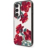 image:imageCASETiFY for Galaxy S25 Case  Impact  82 ft 4x Military Grade Drop Protection  Chrome Doodles  BlackRed Roses Transparent
