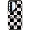 image:imageCASETiFY for Galaxy S25 Case  Impact  82 ft 4x Military Grade Drop Protection  Chrome Doodles  BlackWitchy Checkered Print