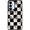 image:imageCASETiFY for Galaxy S25 Case  Impact  82 ft 4x Military Grade Drop Protection  Chrome Doodles  BlackWitchy Checkered Print