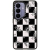 image:imageCASETiFY for Galaxy S25 Case  Impact  82 ft 4x Military Grade Drop Protection  Chrome Doodles  BlackWitchy Checkered Print