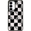 image:imageCASETiFY for Galaxy S25 Case  Impact  82 ft 4x Military Grade Drop Protection  Chrome Doodles  BlackWitchy Checkered Print