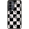 image:imageCASETiFY for Galaxy S25 Case  Impact  82 ft 4x Military Grade Drop Protection  Chrome Doodles  BlackWitchy Checkered Print