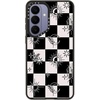 image:imageCASETiFY for Galaxy S25 Case  Impact  82 ft 4x Military Grade Drop Protection  Chrome Doodles  BlackWitchy Checkered Print
