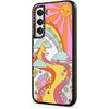 image:imageCASETiFY for Galaxy S25 Case  Impact  82 ft 4x Military Grade Drop Protection  Chrome Doodles  Blackflower power retro