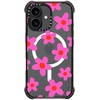 image:imageCASETiFY for iPhone 15 Pro Max Case  Ultra Impact Compatible with MagSafe  Strong Slim  115 ft 5X Militray Grade Drop Protection  Boo Things  Blackbold retro seventies flowers in pink