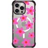 image:imageCASETiFY for iPhone 15 Pro Max Case  Ultra Impact Compatible with MagSafe  Strong Slim  115 ft 5X Militray Grade Drop Protection  Boo Things  Blackbold retro seventies flowers in pink